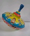Rare Vintage Ohio Art 10 Little Indians Tin Litho Metal Toy Spinning Top Works