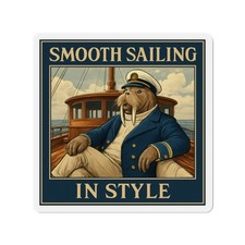 Die-Cut Fridge Magnet Vintage Yacht Walrus Maritime Prestige