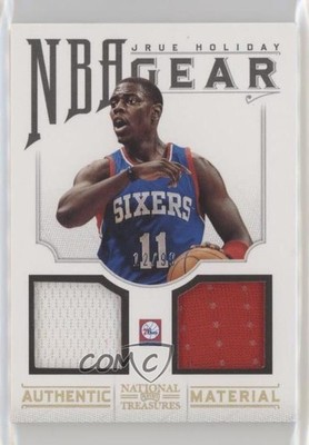 2012-13 Panini National Treasures NBA Gear Combos 12/99 Jrue Holiday #32 17d3