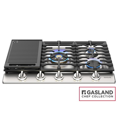 #ad #ad 30 Inch Gas Cooktop 5 Burners LED Knobs Cast Iron Reversible Griddle LPG NG $1199.99
