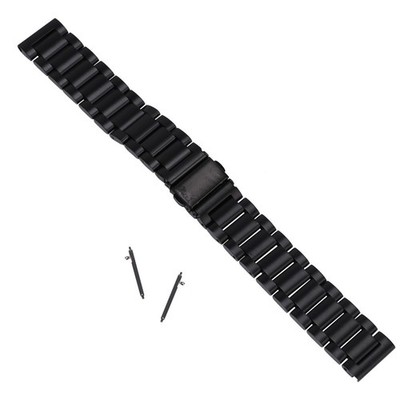 Durable Stainless Steel Watch Bands for Smartwatch Black Metal Wristband