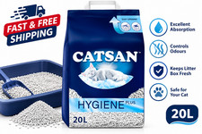 CATSAN Hygiene Plus Non-Clumping Adult Cat and Kitten Litter 20L, 100% Natural