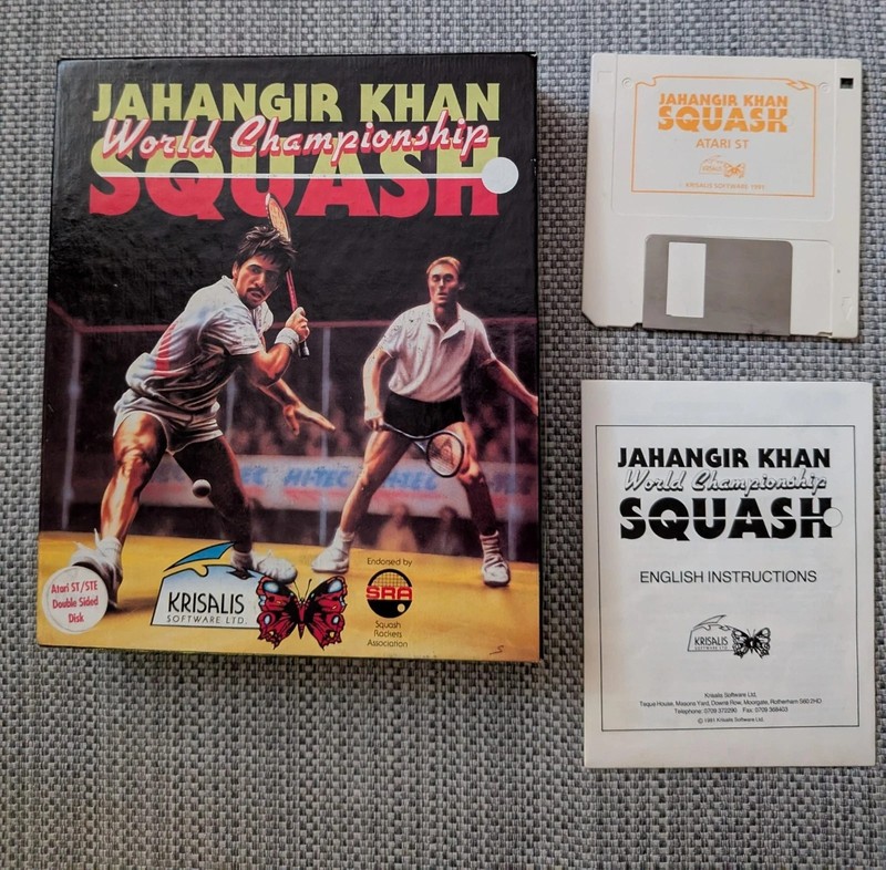 Jahangir Khan World Championship Squash Big Box Atari St  FREE POSTAGE