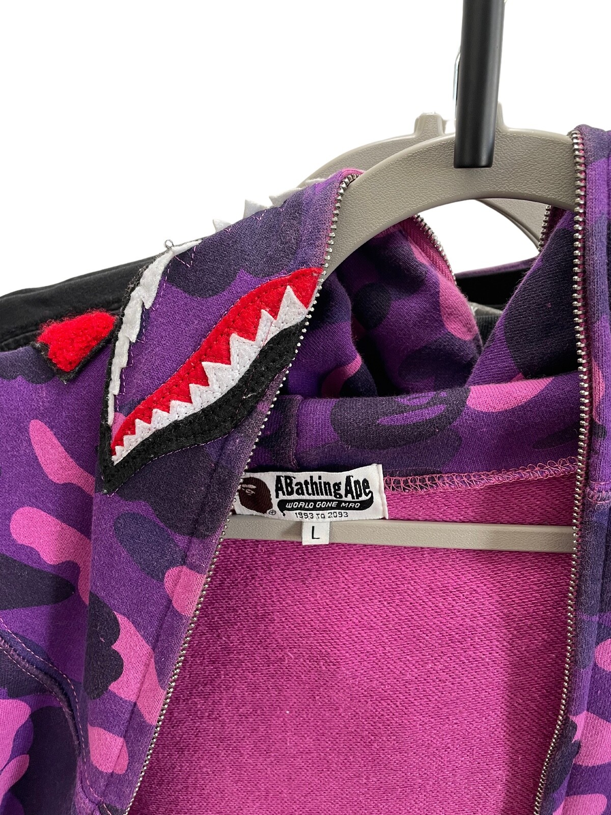 Authentic Purple BAPE Zip Up Double Hoodie | Pre-Owned | Inox Wind