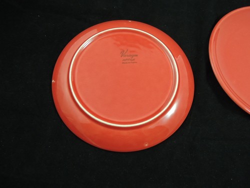 Varages France Salad Plate Set of 2 Red 8" - Picture 3 of 4