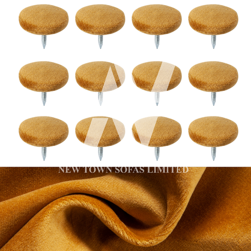 Covered Fabric Buttons Nail Back Plush Upholstery Button Sofa Headboard 30L/18mm - Picture 24 of 35