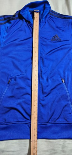 Adidas Men's Jacket 3-Stripe Track Jacket Color Blue & Black Size Small - Picture 20 of 21