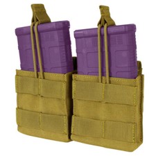 Tactical MOLLE Double Open-Top Mag Pouch for 7.62/308 Mag - COYOTE