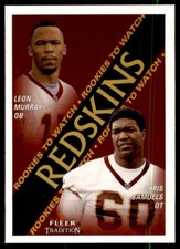 2000 Fleer Tradition Chris Samuels/Leon Murray Rookie Washington Redskins #365
