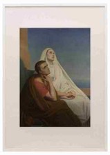 Ary Scheffer Saints Augustine and Monica A3 A4 Framed Print Picture