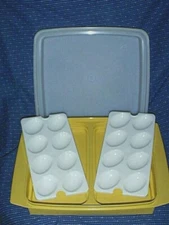Vtg TUPPERWARE Deviled Egg #665 Veggies/ Fruit/ Cheese Serving Platter Tray #723