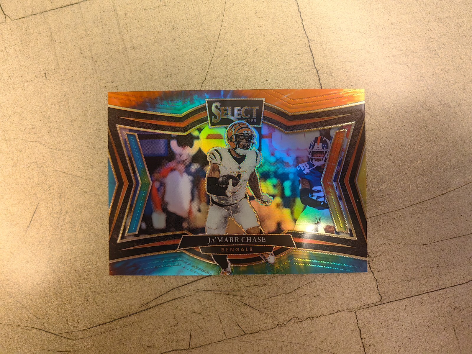 2024 Panini Select Field Level #448 Ja'Marr Chase - Bengals Tie-Dye Prizm SP /25