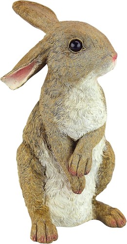 Adorable 11-Inch Standing Bunny Garden Statue - Charming Decor for Outdoors - Picture 3 of 9