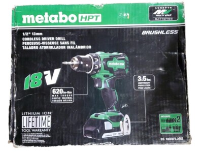 Metabo HPT DS18DBFL2EM MultiVolt 18V Li-Ion Drill/Driver Kit (1.5 Ah) New