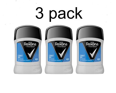 3 x  REXONA COBALT  stick antiperspirant for men, 50 ml
