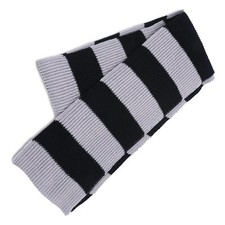 Winter Men's Chunky Knitted Striped Scarf Checked Scarves Boys Costume