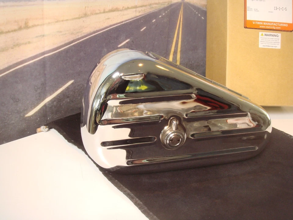 Caja de herramientas Harley Sportster XL rígida soldada 1957 arriba LH personalizada V-Twin 50-0625 X4 Foto 3 de 4