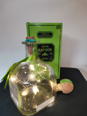 Leere Glasflaschen PATRON Tequila perfekt für LED-Lichter Deko Made in Mexico