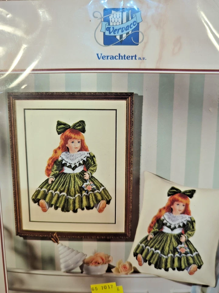 Vervaco Doll In Green Dress Counted Cross Stitch Kit NOS NEW 45.602 - Image 4 of 4