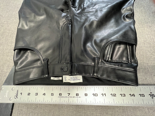 NWT Abercrombie & Fitch Ultra High Rise Pants 29 8 XS Short Vegan Leather Black - Picture 4 of 9