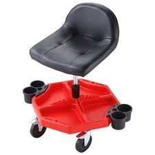Mechanics Swivel Seat 300 LBS Rolling Work Stool Height Adjustable Seat