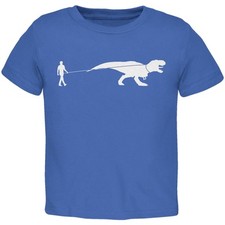 Dinosaur T-Rex On A Leash Royal Toddler T-Shirt