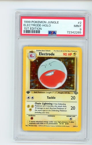 1999 Pokemon Electrode PSA 9 1st Edition Jungle 2/64 Holo WOTC Mint 