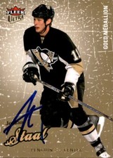 Jordan Staal Signed Auto 2008-09 Fleer Ultra Gold card Pittsburgh Penguins