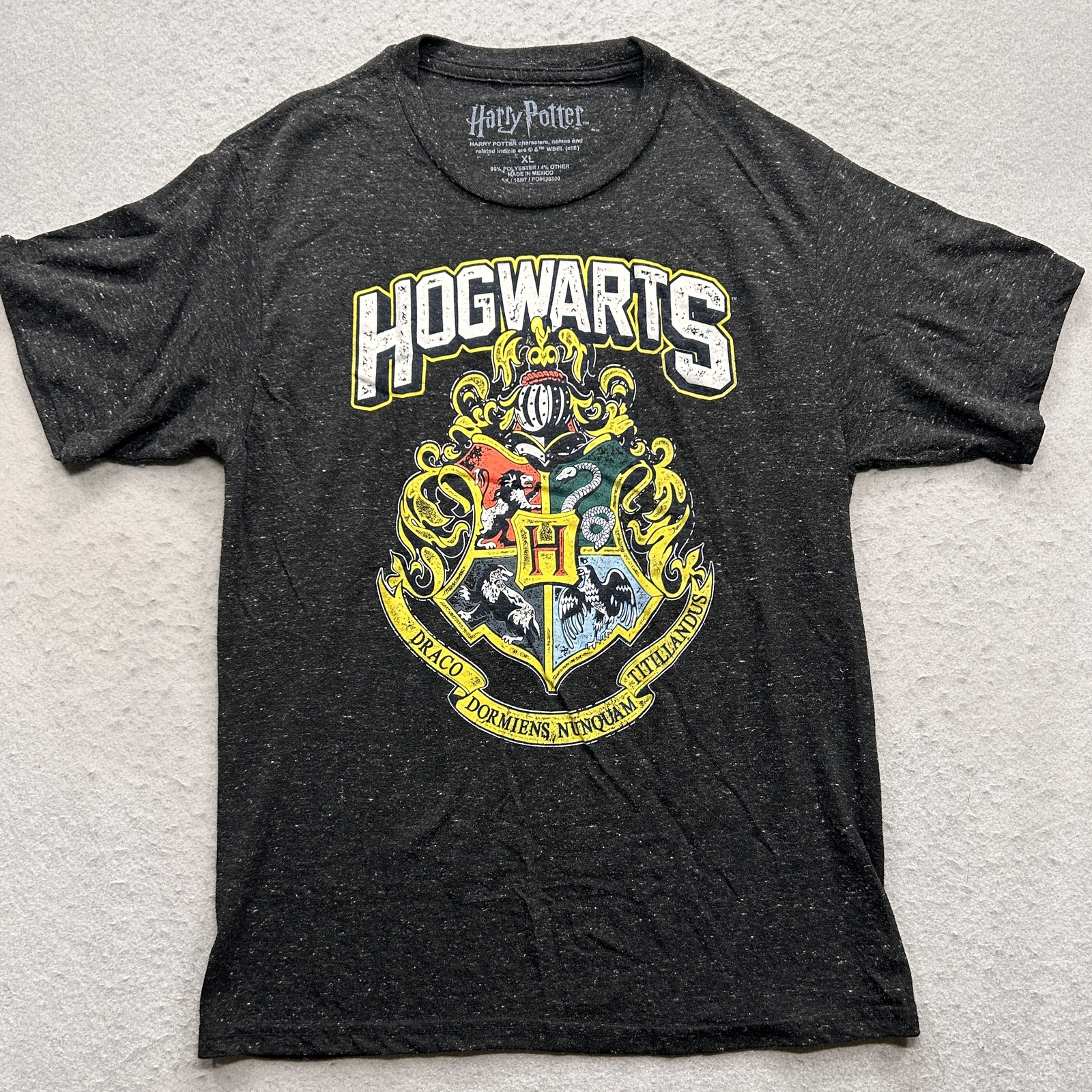 ALTRA T shirt Hogwarts Harry Potter uomo XL grigio stampa stemma Hogwarts su