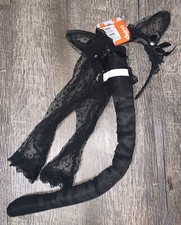 Claire  s Lace Cat Costume Kit Set Ear Gloves Tail 3  NWT Halloween