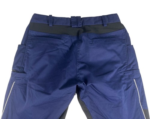 Oobe Work Uniform Pants Women's Sz 6x29 Blue Black Straight Leg Trousers Pockets - Picture 6 of 7
