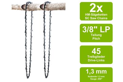 2 Chaînes à Gouge Carrée Adaptable Pour Stihl 031 | 50cm 3/8 72M 1