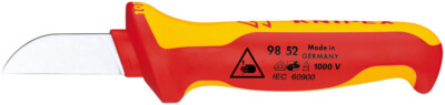 Knipex 98 52, 7 1/2'' Cable Knife-1000V Insulated