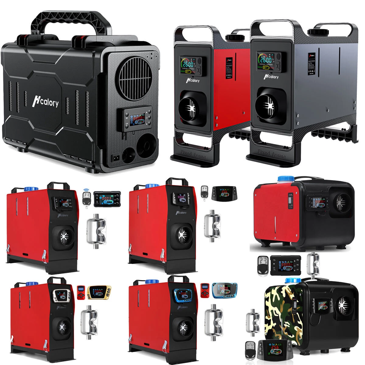 Hcalory Diesel Air Heater All in One 5KW-8KW 12V LCD Monitor For Car  Motorhome | eBay