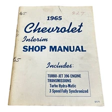 1965 Chevrolet Interim Shop Manual Turbo-Jet 396 Turbo Hydra-Matic 3-speed