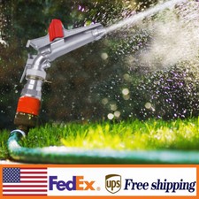 2" 360° Rain Spray Gun Adjustable Impact Sprinkler Large Area Water Irrigation