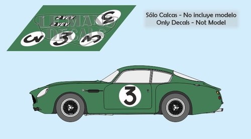 Decals Aston Martin DB4 GT Zagato Goodwood 1961 1:32 1:24 1:43 1:18 slot calcas - Picture 3 of 3