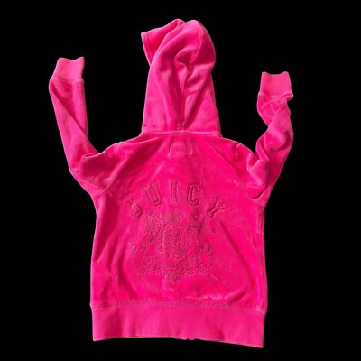 Toddler girls juicy couture velvet tracksuit hoodie pink 2/3T