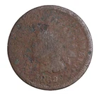 1869 FULL DATE Indian Head Cent Penny CULL / AG / HOLE FILLER