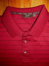 Tasso Elba, Medium Short Sleeve Golf Polo Shirt, 5 Iron, Burgundy photo  4041 