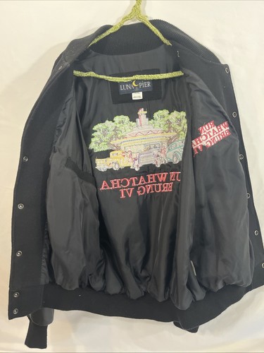 Run Whatcha Brung VI Varsity Jacket Luna Pier Leather/ Wool Car Show Hot Rod - Picture 4 of 6
