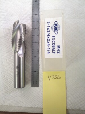 1 NEW CME 1'' ROUGHING ENDMILL HSS M42 8% CO. 3 FL. 2'' LOC. 4-1/4'' OAL (Y756)