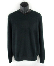 THE MEN'S STORE BLOOMINGDALE'S 100 Cashmere V-Neck Pullover Sweater L C37