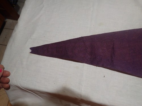 Santa Croce Università Pennant Vintage Feltro College Viola e Bianco - Foto 7 di 7