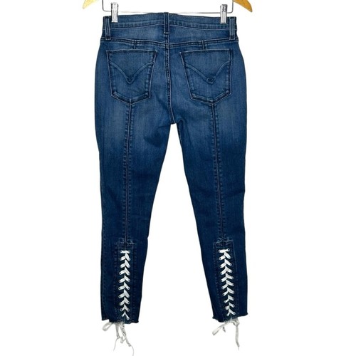 Hudson Mid-Rise Nico Lace Up Super Skinny Crop Stretch Ankle Jeans Denim Size 27 - Bild 11 von 15