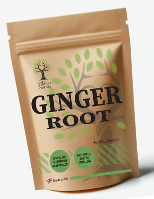 Ingwerwurzel Kapseln 500mg Clean Natura Ingwer pflanzlich vegane Nahrungsergänzungsmittel