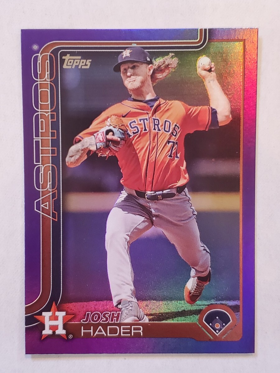 Topps ジョシュ・ヘイダー 直筆サインカード auto 10シリ JOSH HADER 2025 Topps Series 1 PURPLE RAINBOW FOIL #'d 191