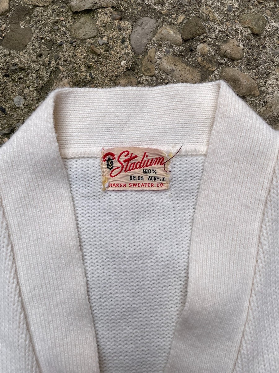1950's/1960's Stadium Shaker Sweater Varsity Knit Cardigan Sweater