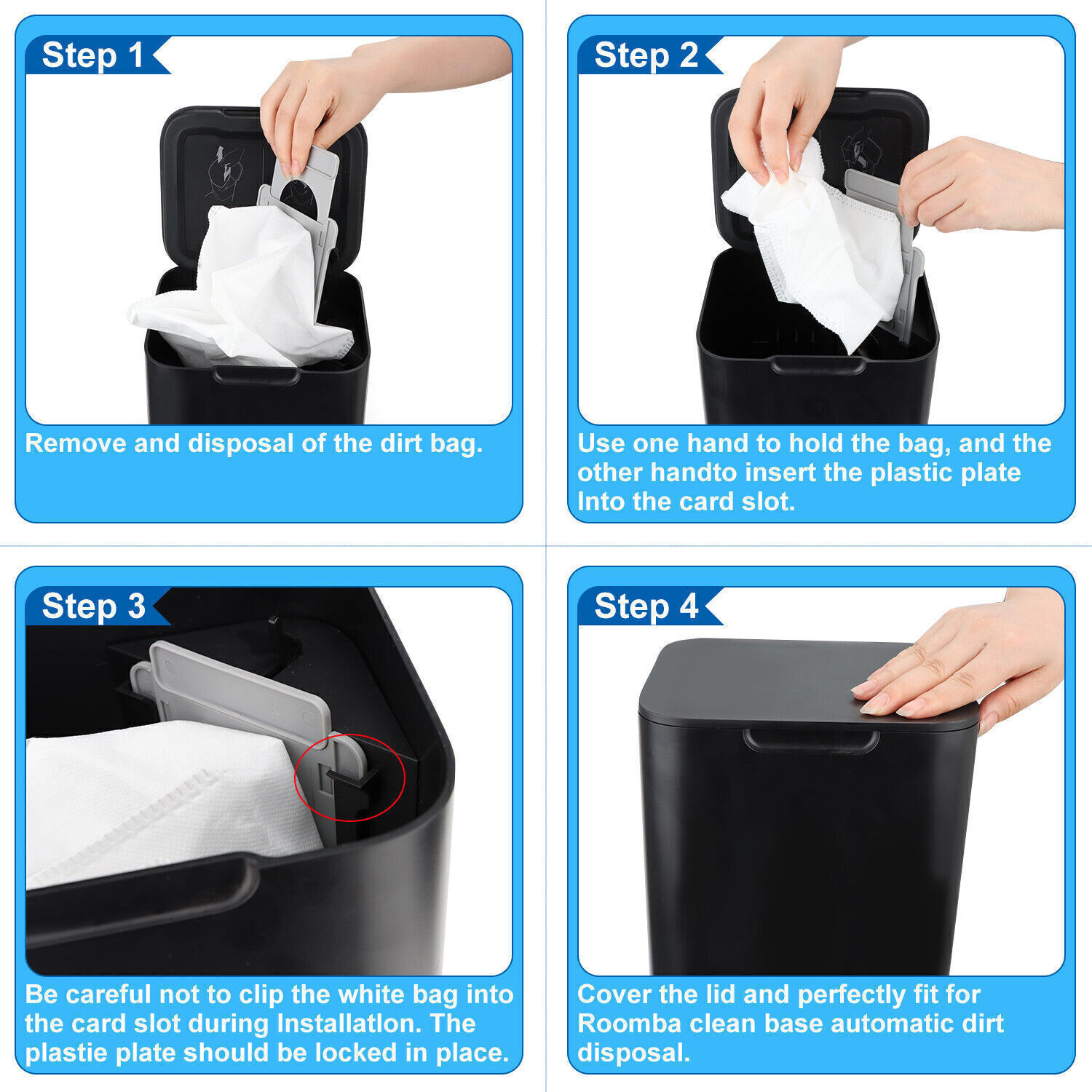 12x Vacuum Replacement Bags for iRobot Roomba i1+ i3+ i4+ i6+ i7+ i8