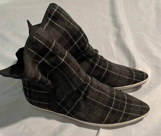 plaid booties